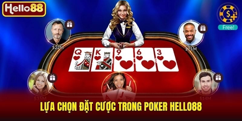 Lựa chọn đặt cược trong Poker Hello88